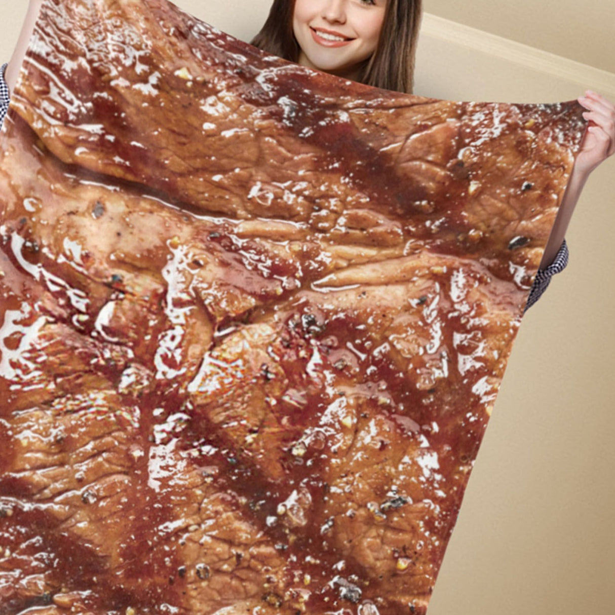 Throw Blanket Clear Food Photo Printed Soft Polyester Skin Friendly Funny for Home Sleeping Office Outdoors 80x100cm / 31.5x39.4in