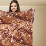 Throw Blanket Clear Food Photo Printed Soft Polyester Skin Friendly Funny for Home Sleeping Office Outdoors 80x100cm / 31.5x39.4in