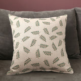 Home Pillow Case Sofa Cushion Accessories Linen Nordic Style Daily Use Home Textiles Small Green Leaves 45x45
