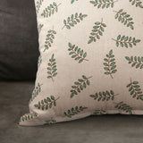 Home Pillow Case Sofa Cushion Accessories Linen Nordic Style Daily Use Home Textiles Small Green Leaves 45x45