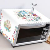 Microwave Cover Cloth Oven Cute Dust Proof Shiled Universal Oil Proof Nordic Style Simple Parts Blue Rabbit 35x100cm - 45-Degree Angle