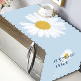 Microwave Cover Cloth Oven Cute Dust Proof Shiled Universal Oil Proof Nordic Style Simple Parts Daisy 35x100cm