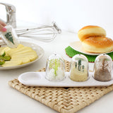 4pcs Seasoning Storage Container Innovative Cute Design Seasoning Shaker Kitchen Spice Jar Set for Home Plant - Close-Up Angle