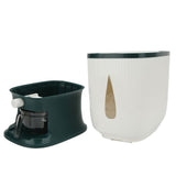 Household Rice Dispenser Large Capacity Automatic Rebound Food Grain Storage Container with Cup Green