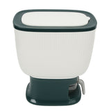 Household Rice Dispenser Large Capacity Automatic Rebound Food Grain Storage Container with Cup Green
