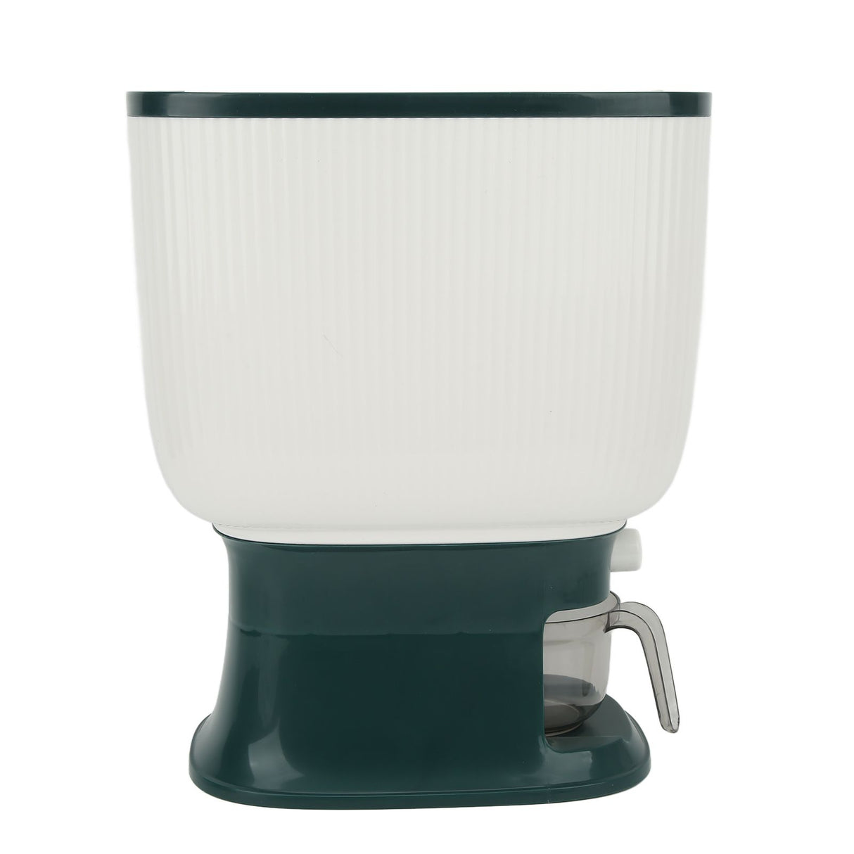 Household Rice Dispenser Large Capacity Automatic Rebound Food Grain Storage Container with Cup Green