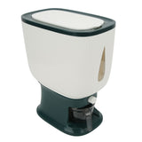 Household Rice Dispenser Large Capacity Automatic Rebound Food Grain Storage Container with Cup Green - Extra Image