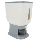 Household Rice Dispenser Large Capacity Automatic Rebound Food Grain Storage Container with Cup Grey