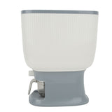 Household Rice Dispenser Large Capacity Automatic Rebound Food Grain Storage Container with Cup Grey