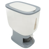Household Rice Dispenser Large Capacity Automatic Rebound Food Grain Storage Container with Cup Grey