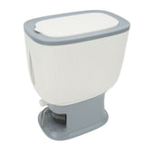 Household Rice Dispenser Large Capacity Automatic Rebound Food Grain Storage Container with Cup Grey