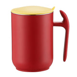 550ml Stainless Steel Double Walled Mugs Leakproof Prevent Scalding Frosted Insulated Coffee Mugs for Home Cafe Office Dark Red 550ml