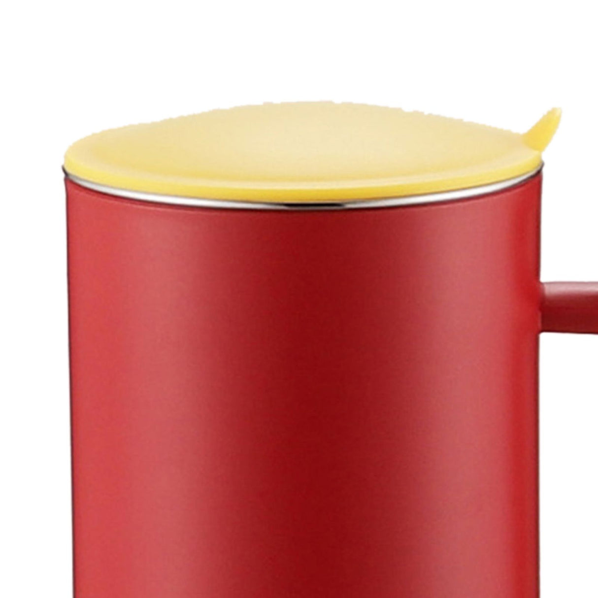 550ml Stainless Steel Double Walled Mugs Leakproof Prevent Scalding Frosted Insulated Coffee Mugs for Home Cafe Office Dark Red 550ml