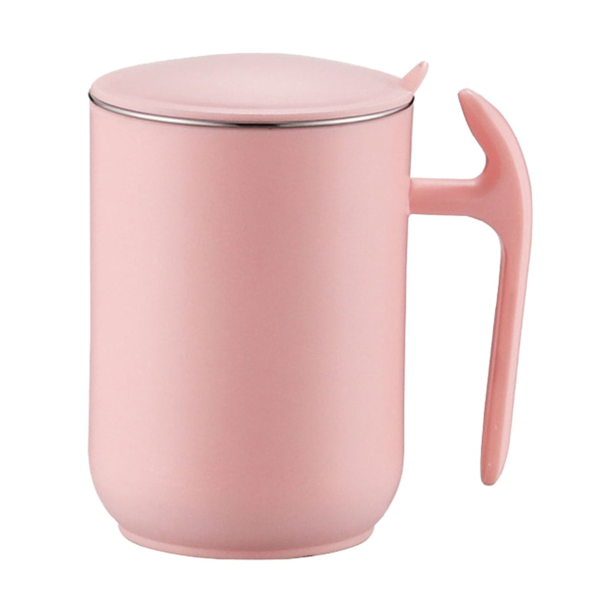 550ml Stainless Steel Double Walled Mugs Leakproof Prevent Scalding Frosted Insulated Coffee Mugs for Home Cafe Office Sakura Pink 550ml
