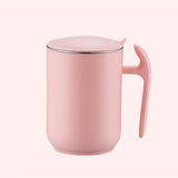 550ml Stainless Steel Double Walled Mugs Leakproof Prevent Scalding Frosted Insulated Coffee Mugs for Home Cafe Office Sakura Pink 550ml