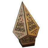 Floor Lamp Bohemian Style USB Wooden Floor Lamp Modern Geometric Light for Living Room Bedroom