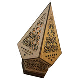 Floor Lamp Bohemian Style USB Wooden Floor Lamp Modern Geometric Light for Living Room Bedroom