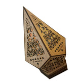 Floor Lamp Bohemian Style USB Wooden Floor Lamp Modern Geometric Light for Living Room Bedroom - Top-Down View