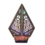 Floor Lamp Bohemian Style USB Wooden Floor Lamp Modern Geometric Light for Living Room Bedroom