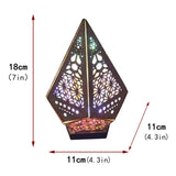 Floor Lamp Bohemian Style USB Wooden Floor Lamp Modern Geometric Light for Living Room Bedroom