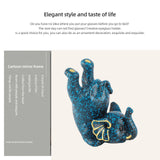 Creative Attraction Small Elephant Glasses Shelf Optician Display Shelf Desktop Storage Rack Ornaments - Low Angle