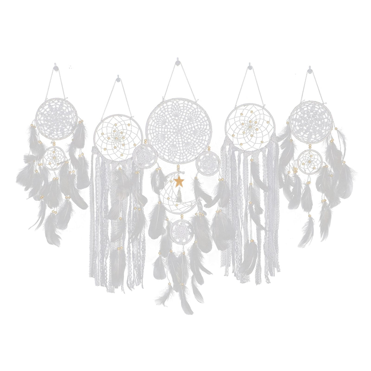 Bedside Dream Catcher Moon and Star Wall Decoration Hanging Decor