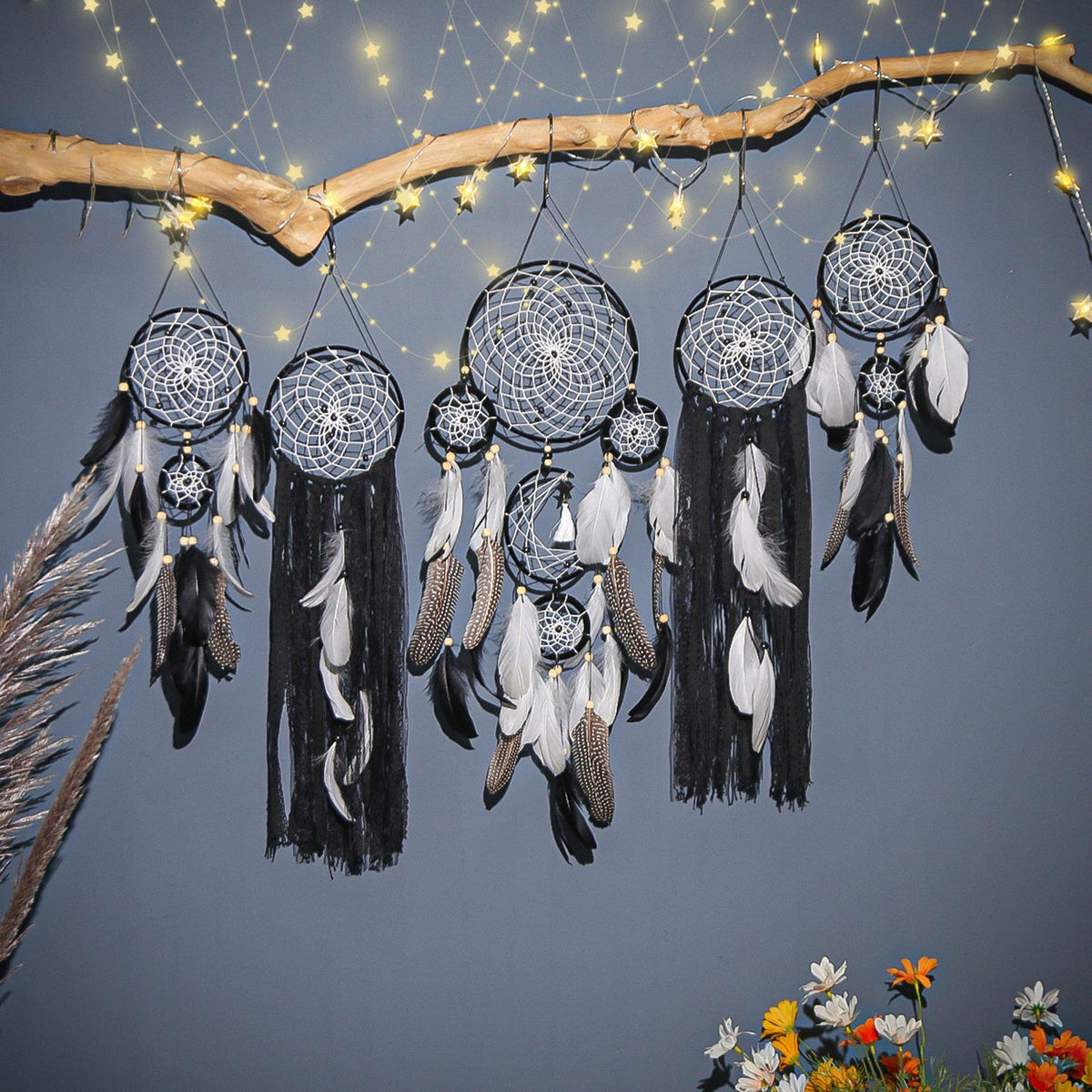 Bedside Dream Catcher Moon and Star Wall Decoration Hanging Decor