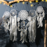 Bedside Dream Catcher Moon and Star Wall Decoration Hanging Decor - Rear View