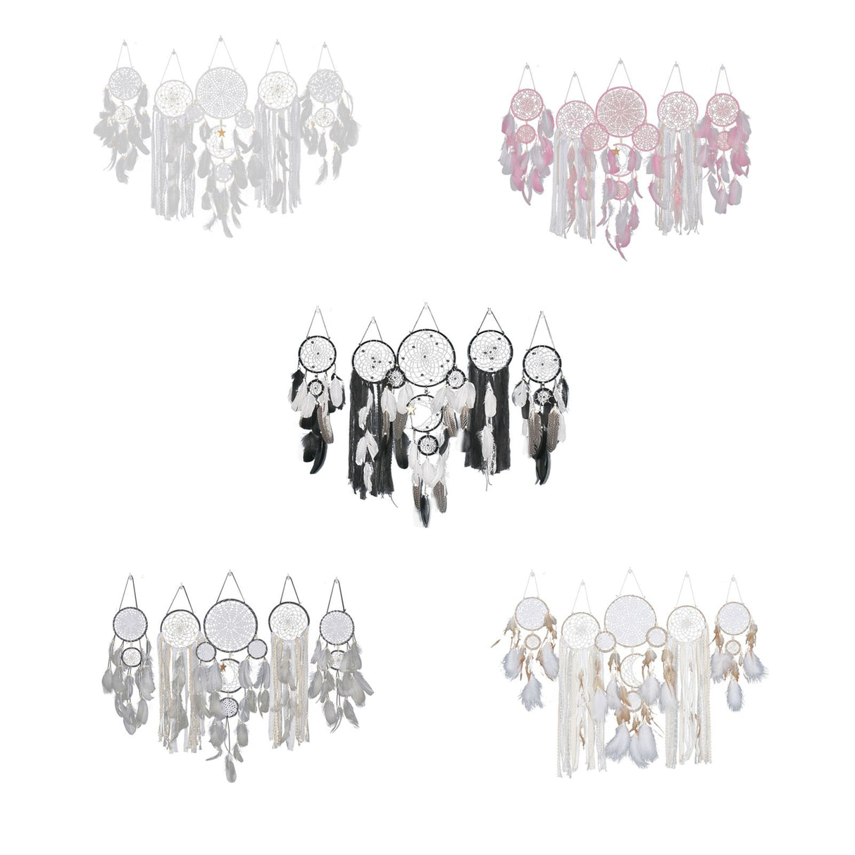 Bedside Dream Catcher Moon and Star Wall Decoration Hanging Decor