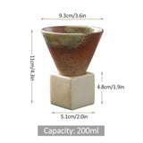 200mL Japanese Pottery Mug Coffee Mug Latte Cup with Base Ceramic Mug