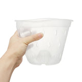 Orchid Flower Pot Breathable Clear Orchid Planting Pot with Holes for Indoor Outdoor - Front View