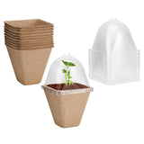Seedling Cup Biodegradable Planter Pots With Humidity Dome Plant Nursery Pots
