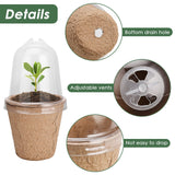 Seedling Cup Biodegradable Planter Pots With Humidity Dome Plant Nursery Pots