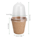 Seedling Cup Biodegradable Planter Pots With Humidity Dome Plant Nursery Pots