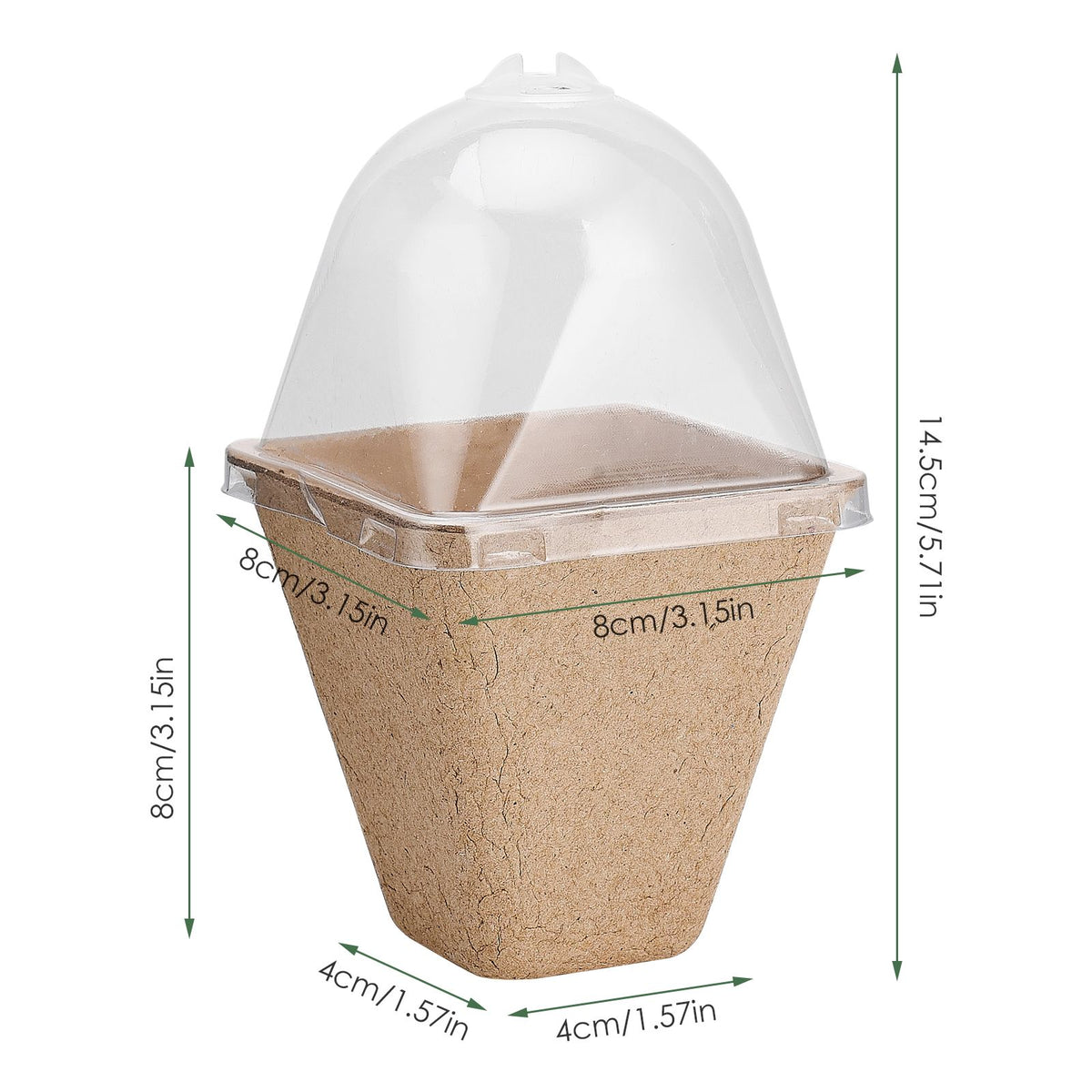 Seedling Cup Biodegradable Planter Pots With Humidity Dome Plant Nursery Pots