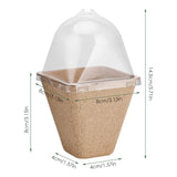 Seedling Cup Biodegradable Planter Pots With Humidity Dome Plant Nursery Pots
