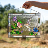 Cardinal Stained Window Panel Glass Window Hanging For Wall Decoration