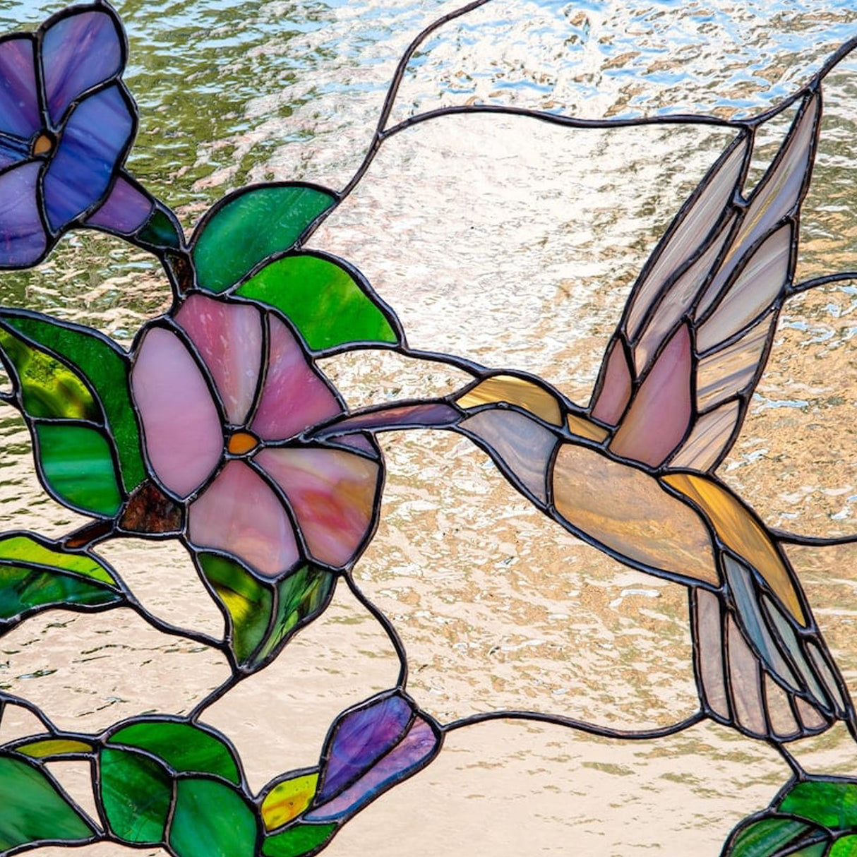 Cardinal Stained Window Panel Glass Window Hanging For Wall Decoration