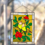 Cardinal Stained Window Panel Glass Window Hanging For Wall Decoration - Extra Image
