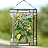 Cardinal Stained Window Panel Glass Window Hanging For Wall Decoration - Extra Image