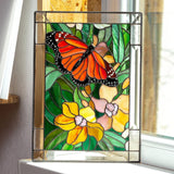 Cardinal Stained Window Panel Glass Window Hanging For Wall Decoration - Extra Image