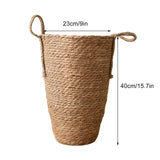 Straw Woven Baskets Vase Ornaments Living Room Flower Arrangements Dried Flowers Wicker Flower Pots