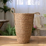 Straw Woven Baskets Vase Ornaments Living Room Flower Arrangements Dried Flowers Wicker Flower Pots