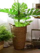 Straw Woven Baskets Vase Ornaments Living Room Flower Arrangements Dried Flowers Wicker Flower Pots