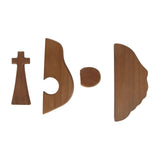 Easter Scene Cross Decoration Wooden Jesus Empty Tomb Statue Easter Cross Figurine Home Decor - Front View