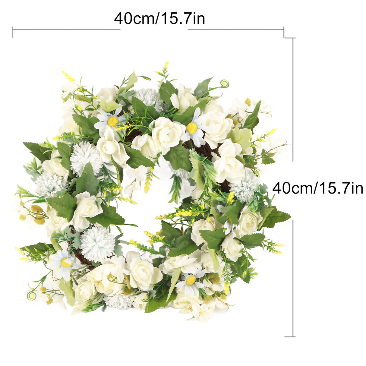 Gardenia Wreath American Holiday Home Decoration Door Hanging