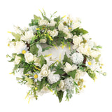 Gardenia Wreath American Holiday Home Decoration Door Hanging - Low Angle