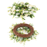 Gardenia Wreath American Holiday Home Decoration Door Hanging - Extra Image