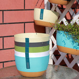 Hanging Double Chain Hanging Basket Planter Home Balcony Indoor Automatic Water Absorbing Basin