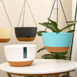 Hanging Double Chain Hanging Basket Planter Home Balcony Indoor Automatic Water Absorbing Basin - Extra Image